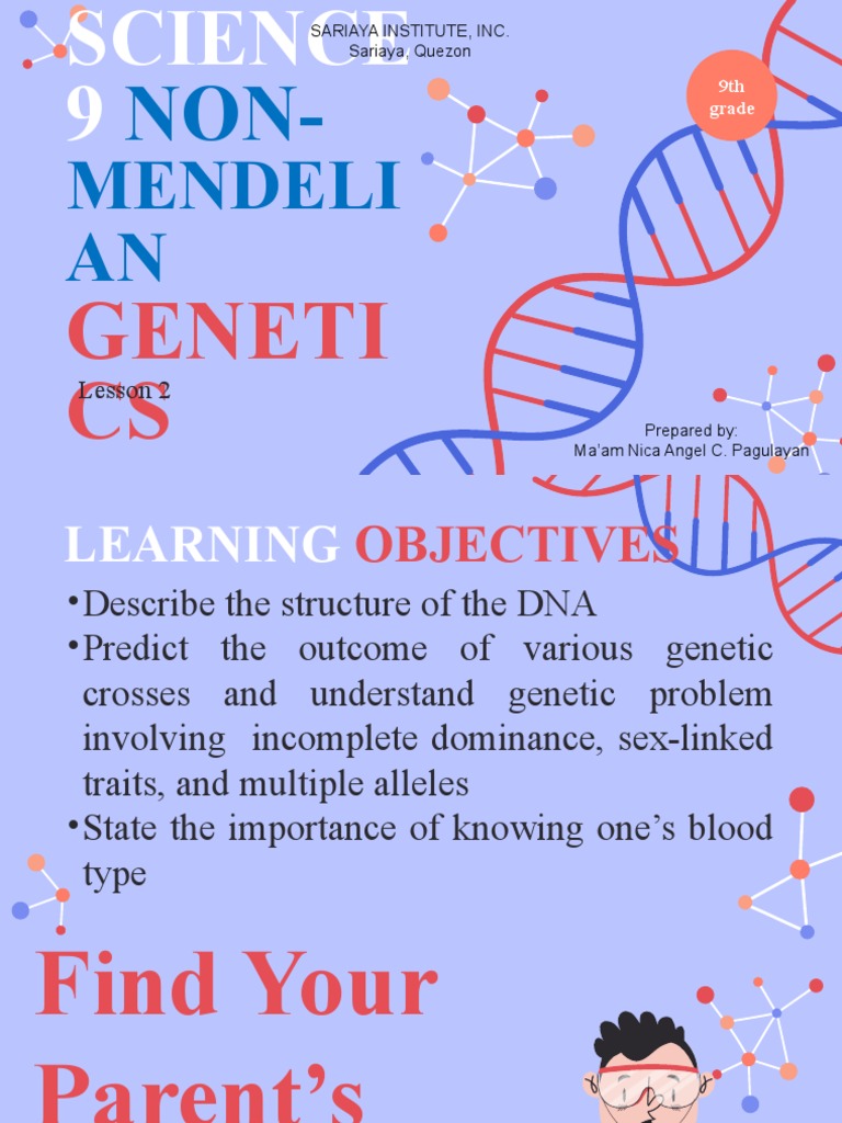 Non Mendelian PDF Dominance Genotype