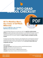 Get Into Grad School Checklist - Self Made Millennial