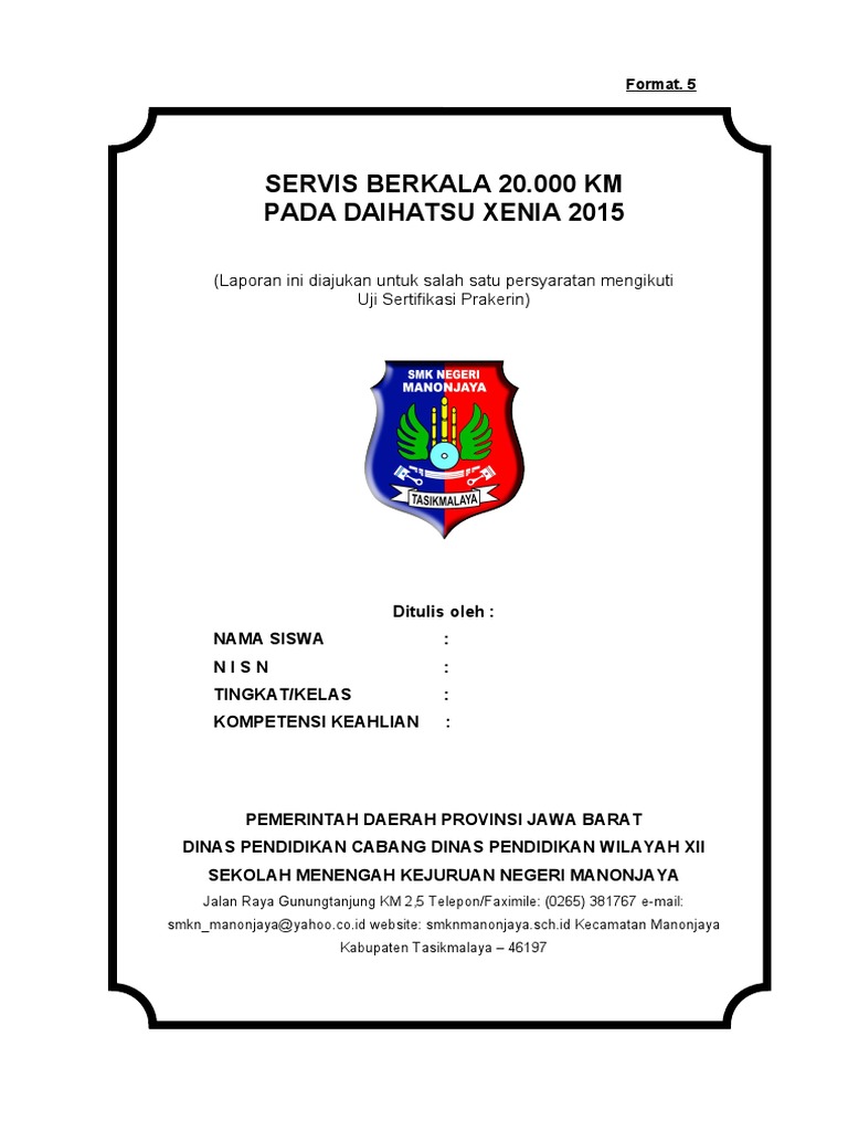 Contoh Laporan Karya Tulis PKL | PDF