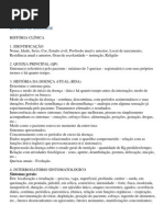 ROTEIRO DE ANAMNESE