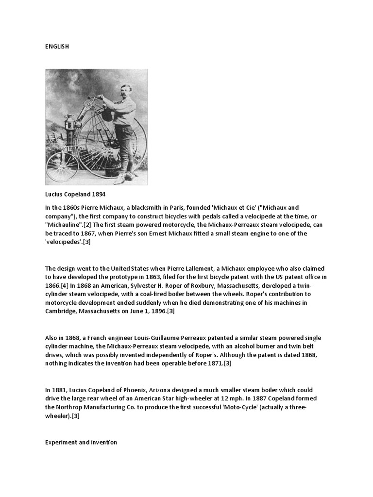 Origins of the First Motorcycles | PDF | Motorcycle | Land Vehicles