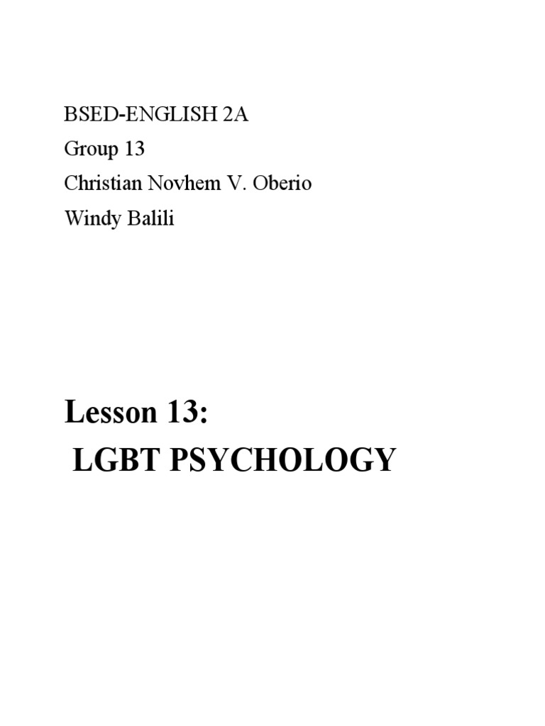 Understanding LGBT Terminology and History | PDF