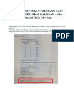 3 Cara Menentukan Toleransi Alat Dengan Sertifikat Kalibrasi