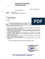 Surat Pemberitahuan Pelaksanaan Regsosek Camat