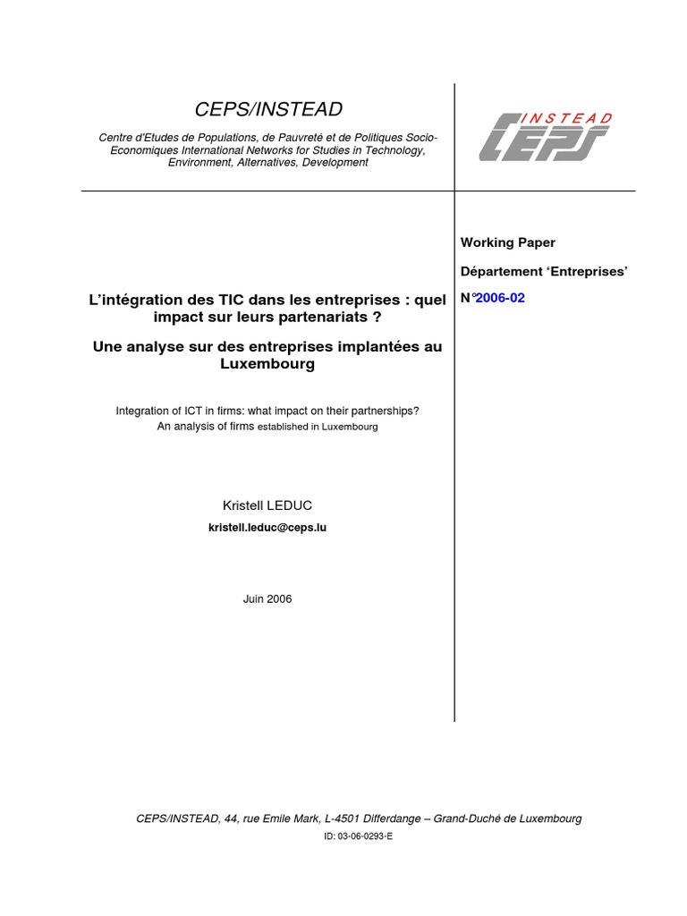 Working Paper N°2006-02 | PDF