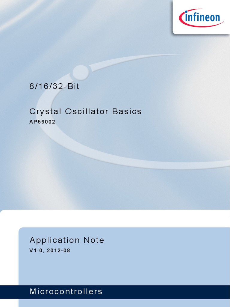 InfineonAP56002 Crystal Oscillator BasicsANv01 00EN PDF