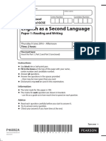 Edexcel O Level English As A Second Language Past Paper
