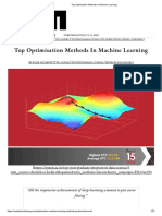 Optimisation Methods in Machine Learning