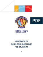 Hostel Rules and Regulations Booklet BITS