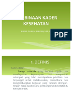 Pembinaan Kader Kesehatan