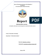 Administrative security report on information security management