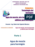Diapositivas. - AGUA DE MEZCLA, AIRE INCORPORADO Y ADITIVOS PARA HORMIGÓN