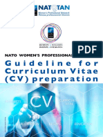 Guideline For Curriculum Vitae (CV) Preparation: Nato Women'S Professional Network