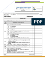 Lista de Cotejo - Reporte de Practicas