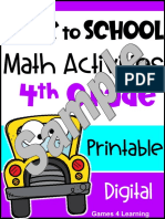 Demo 50 Off 48 Hours 4 TH Grade Backto School Math Activities Worksheets 8372358
