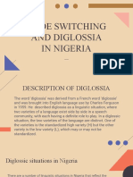 Diglossia and Code Switching in Nigeria