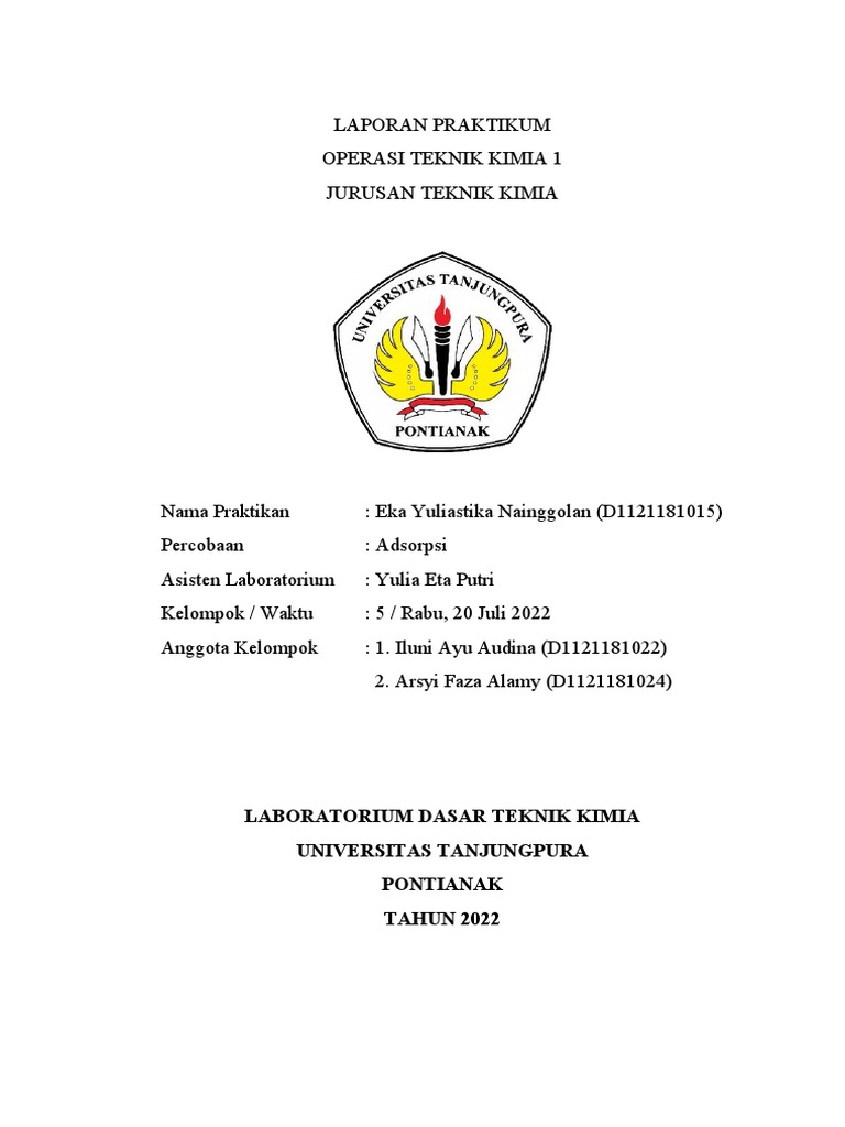Laporan Praktikum Adsorpsi Eka Fix | PDF