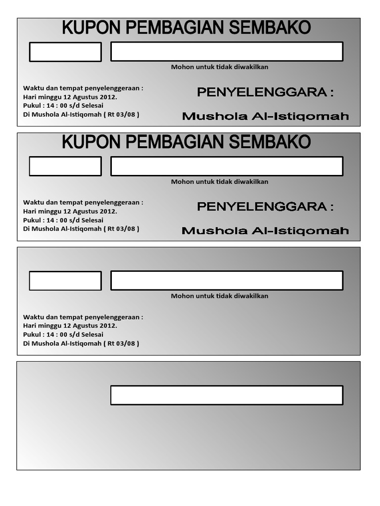 Fdokumen.com Kupon Sembako | PDF