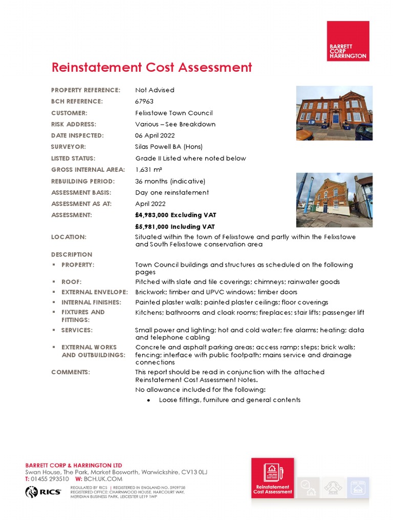 AppendixBBuildingsreinstatement Values PDF