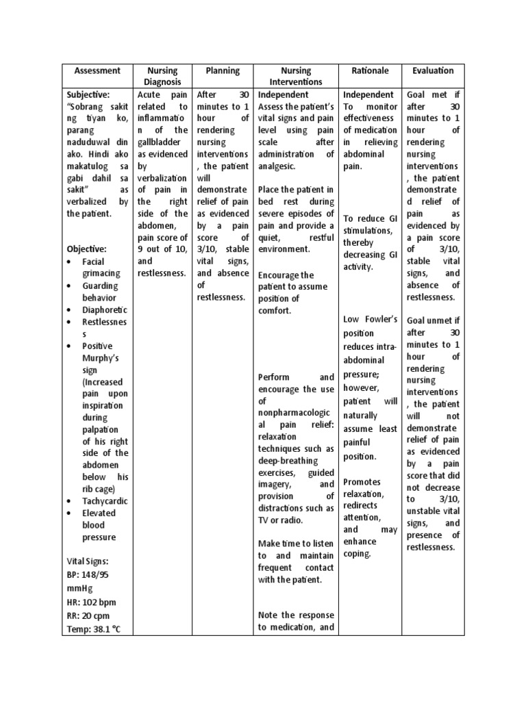 Nursing Care Plan | PDF