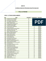 Homologação EAD 2011 Polo Ji-Paraná Técnico Meio Ambiente