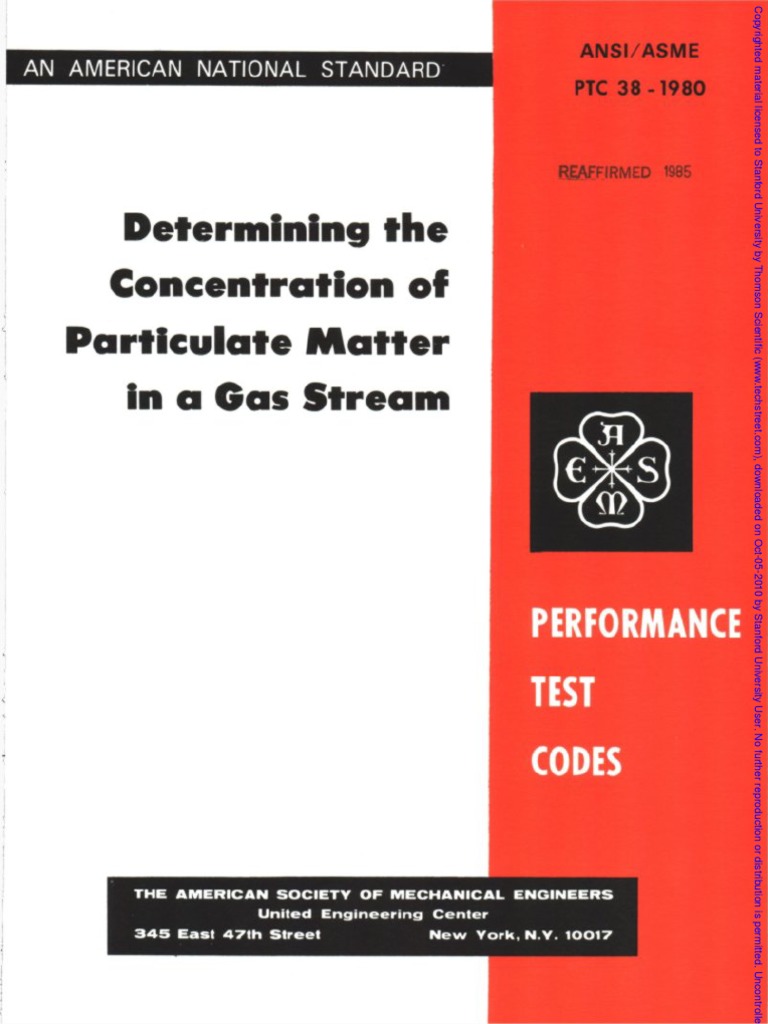 PTC-38 R1985 E1980 | PDF | Particulates | Flow Measurement