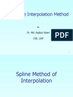 Spline Interpolation Method for Rocket Velocity