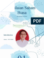 Bab 6 - Penilaian Saham Biasa - Manajemen Portofolio