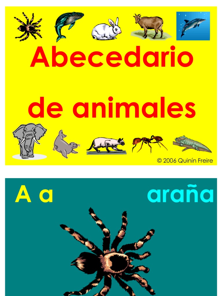 Abecedario de Animales en Español | PDF | Artes del Lenguaje y ...