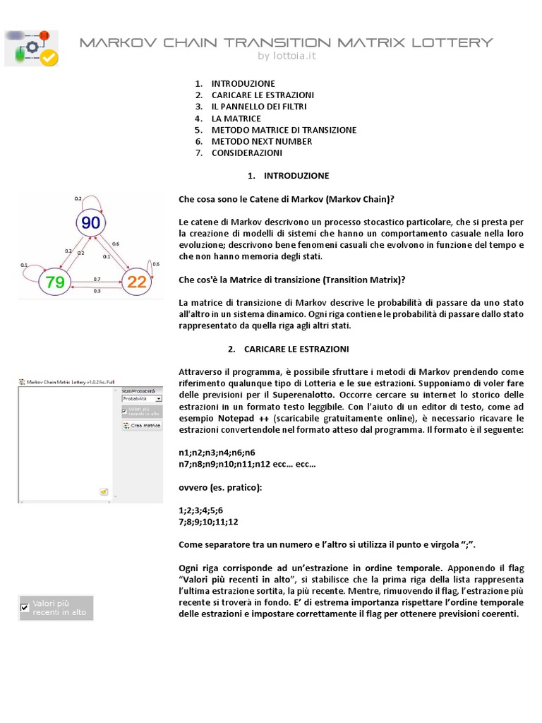 Markov Chain Matrix | PDF