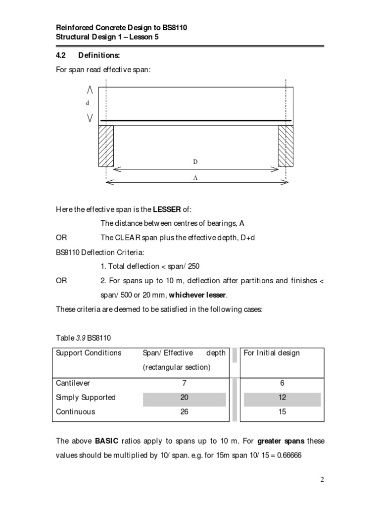 Span to Depth Ratio PDF