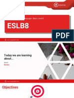 ESLB8 - Unit 3 - Lesson 4 - Review - New Content