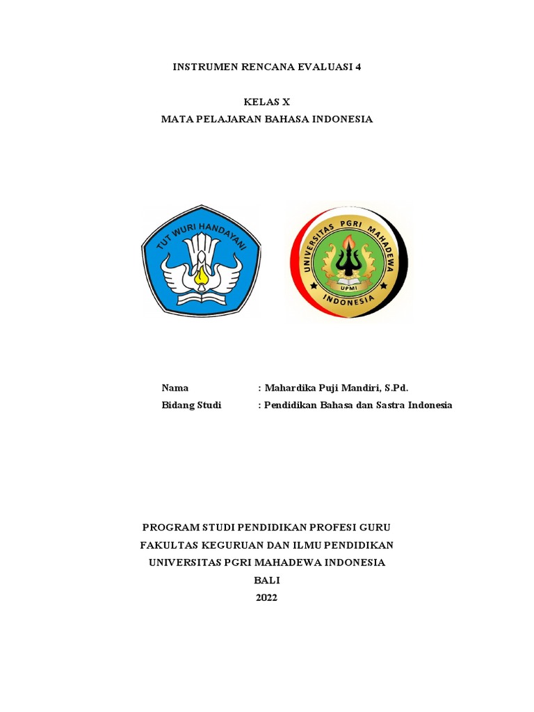Rencana Evaluasi 4 | PDF | Karier & Perkembangan | Seni & Disiplin Bahasa