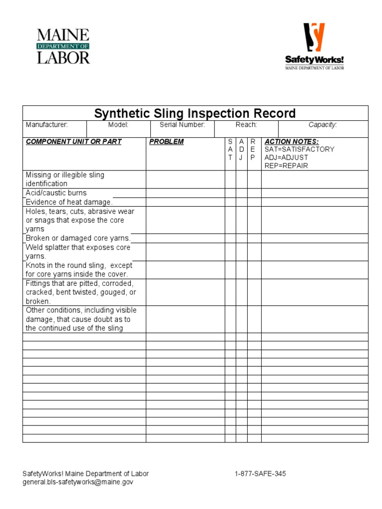 Synthetic Sling Inspection Checklist Fill Online Prin vrogue.co