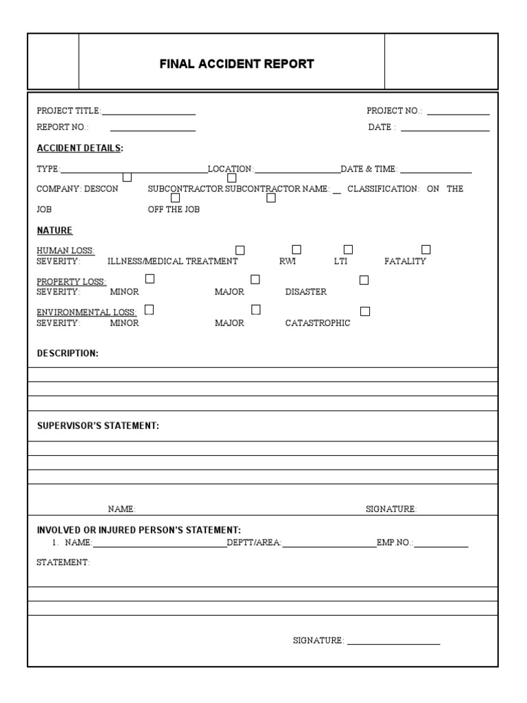 HSE Final Accident Report PDF