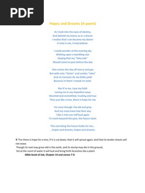 Hopes & Dreams (a Poem)