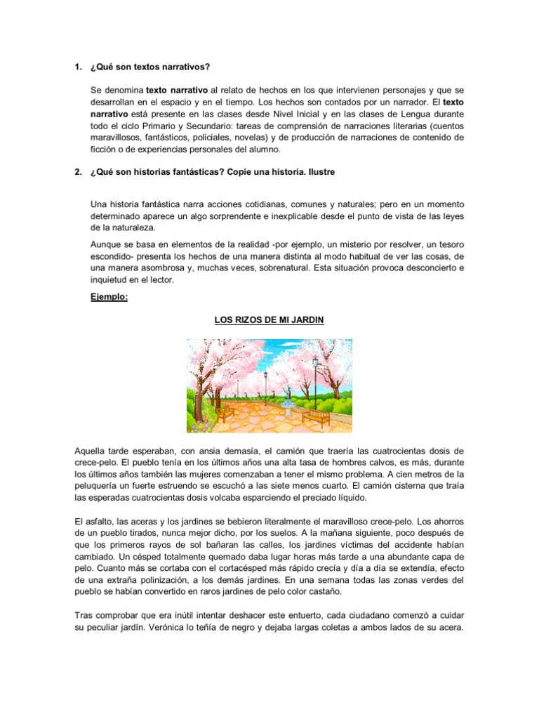 Qué son textos narrativos