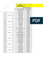 College Personal Interview Schedule