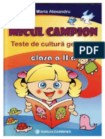 micul Campion Teste de Cultura Generala Clasa 2 