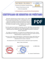 Certificado de registro de préstamo expedido a Antonia Cordoba Musolas