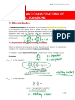 MODULE 1 CE2C - Definition and Classifications of Differential Equations-1