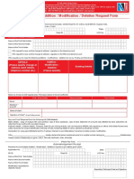 Account Details Addition / Modification / Deletion Request Form