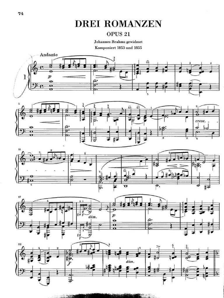 Clara Schumann 3 Romances Op. 21 PDF