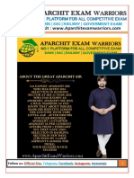 Aparchit Super Current Affairs Best 350+ MCQ With Facts September