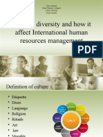 Cultural Diversity and How It Affect International Human