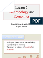 Week 3 - Anthropology and Economics