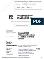 Download HVAC Maintenance Procedures & Schedules in Editable Formats - Best Editable Construction QHSE Documentation Portal