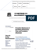 Preventive Maintenance & Breakdown Maintenance Plans and Procedures [Download] - Best Editable Construction QHSE Documentation Portal