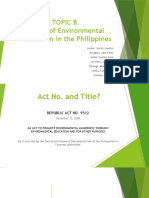 Basis of Environmental Education in The Philippines