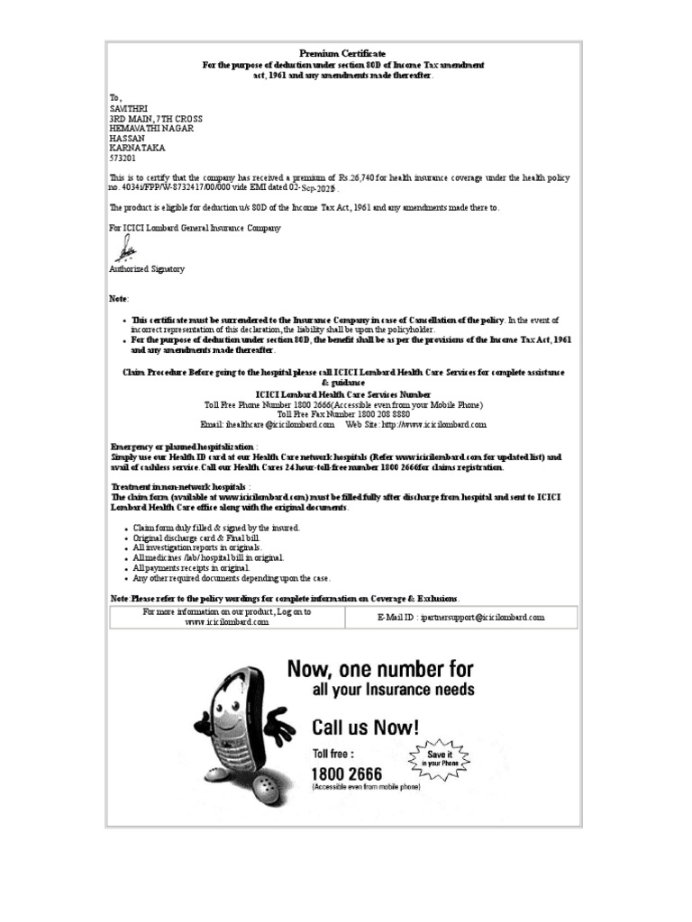 ICICI Health Insurance Download Free PDF Insurance Health Care
